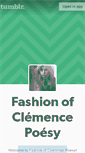 Mobile Screenshot of fashionofclemencepoesy.tumblr.com