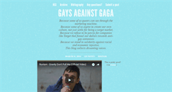 Desktop Screenshot of gaysagainstgaga.tumblr.com