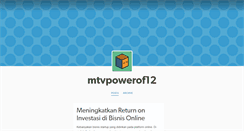 Desktop Screenshot of mtvpowerof12.tumblr.com