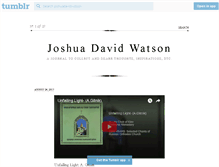 Tablet Screenshot of joshuadavidwatson.tumblr.com