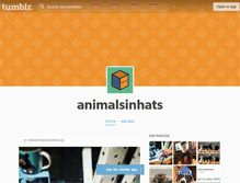 Tablet Screenshot of animalsinhats.tumblr.com
