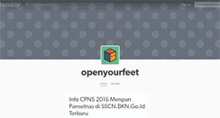 Desktop Screenshot of openyourfeet.tumblr.com