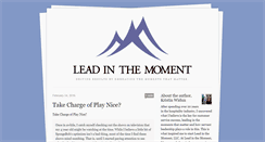 Desktop Screenshot of leadinthemoment.tumblr.com