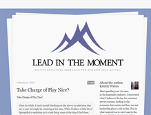 Tablet Screenshot of leadinthemoment.tumblr.com