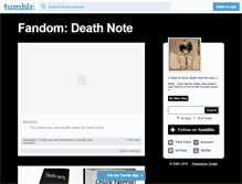 Tablet Screenshot of deathnotelove.tumblr.com