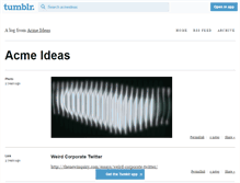 Tablet Screenshot of acmeideas.tumblr.com