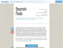 Tablet Screenshot of dyspraxicpanda.tumblr.com