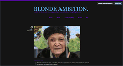 Desktop Screenshot of blonde-ambition.tumblr.com