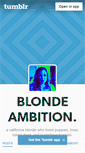 Mobile Screenshot of blonde-ambition.tumblr.com