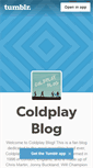 Mobile Screenshot of coldplayblog.tumblr.com