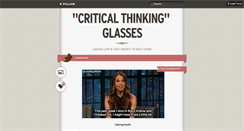 Desktop Screenshot of criticalthinkingglasses.tumblr.com