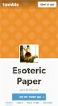 Mobile Screenshot of esotericpaper.tumblr.com