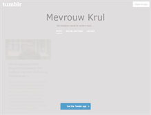 Tablet Screenshot of mevrouwkrul.tumblr.com