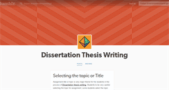 Desktop Screenshot of dissertationthesiswritingd.tumblr.com