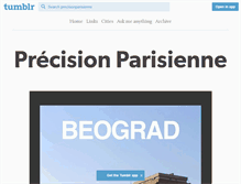 Tablet Screenshot of precisionparisienne.tumblr.com