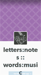 Mobile Screenshot of lettersnoteswordsmusic.tumblr.com