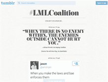 Tablet Screenshot of lmlcoalition.tumblr.com