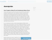 Tablet Screenshot of deannajordan.tumblr.com