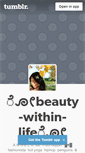 Mobile Screenshot of beautywithinlife.tumblr.com
