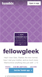 Mobile Screenshot of fellowgleek.tumblr.com