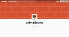 Desktop Screenshot of animallovers.tumblr.com