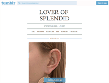 Tablet Screenshot of loverofsplendid.tumblr.com