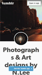 Mobile Screenshot of photographsandartdesignsbynl.tumblr.com