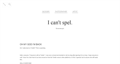 Desktop Screenshot of icantspel.tumblr.com