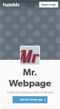 Mobile Screenshot of mrwebpage.tumblr.com