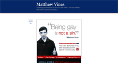 Desktop Screenshot of matthewvines.tumblr.com