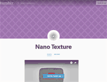 Tablet Screenshot of nanotexture.tumblr.com