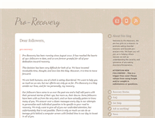 Tablet Screenshot of pro-recovery.tumblr.com