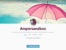 Tablet Screenshot of ampersandbox.tumblr.com