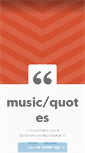 Mobile Screenshot of mymusicquotes.tumblr.com