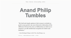 Desktop Screenshot of anandphilip.tumblr.com