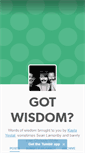 Mobile Screenshot of gotwisdom.tumblr.com