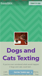 Mobile Screenshot of dogsandcatstexting.tumblr.com