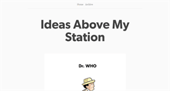 Desktop Screenshot of ideasabovemystation.tumblr.com