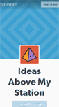 Mobile Screenshot of ideasabovemystation.tumblr.com