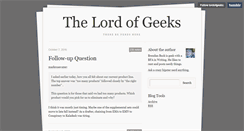 Desktop Screenshot of lordofgeeks.tumblr.com