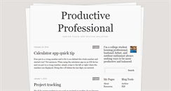Desktop Screenshot of productiveprofessional.tumblr.com