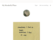 Tablet Screenshot of mywonderfulplace.tumblr.com