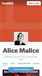 Mobile Screenshot of alice-malice.tumblr.com