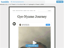 Tablet Screenshot of gyenyamejourney.tumblr.com