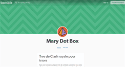 Desktop Screenshot of marydotbox.tumblr.com