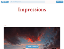 Tablet Screenshot of impressions.tumblr.com