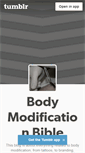 Mobile Screenshot of bodymodificationbible.tumblr.com