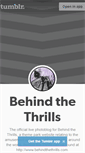 Mobile Screenshot of behindthethrills.tumblr.com