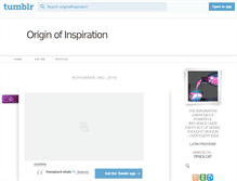 Tablet Screenshot of originofinspiration.tumblr.com