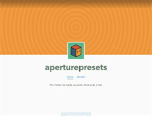 Tablet Screenshot of aperturepresets.tumblr.com